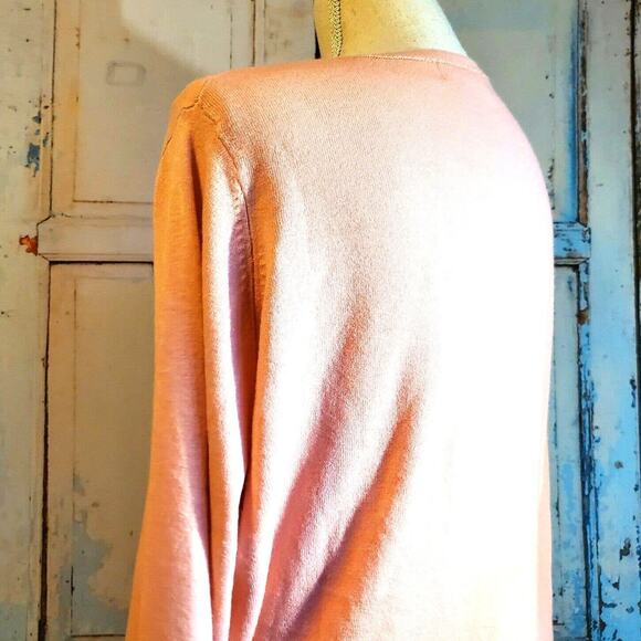 IB Diffusion Light Pink Cardigan Size M Close Knit Classic Comfy Sweater NEW - Picture 8 of 11